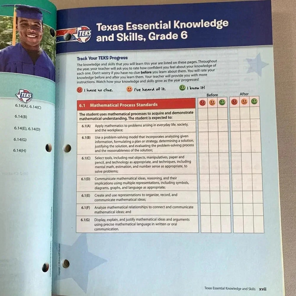 Glencoe TEKS Math Course 1 Vol. 2 Grade 6 McGraw Hill Education Paperback 2015 - Picture 3 of 11